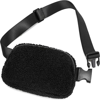 Plush Waist Bag Sports Chest Bag Messenger Bag Outdoor Sports Bag For Men And Women Winter