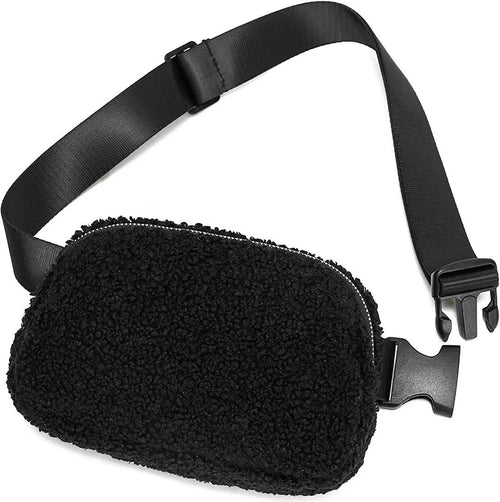 Plush Waist Bag Sports Chest Bag Messenger Bag Outdoor Sports Bag For Men And Women Winter