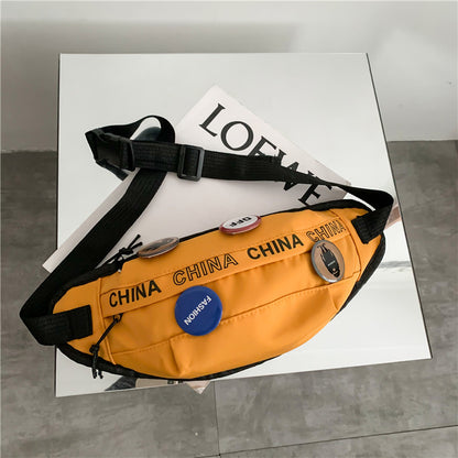 Chest Bag Men's And Women's Japanese Ins Sports Student Shoulder Bag Casual Boy's Waist Bag Oblique Cross Summer Mobile Phone Bag