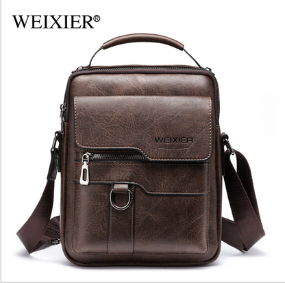 Casual Men Shoulder Bag Vintage Crossbody Bags High Quality Male Bag PU Leather Handbag Capacity Men Messenger Bags Tote Bag