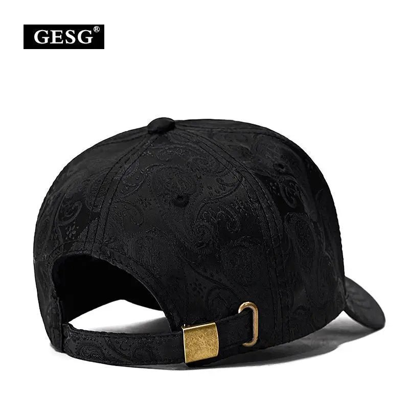 Spring and Summer New Hat Men's Tall Crown Cashew Embossed Baseball Cap Fashion Face-Looking Small Men Casual Peaked Cap