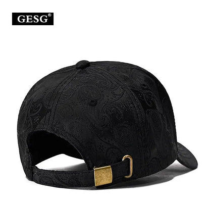 Spring and Summer New Hat Men's Tall Crown Cashew Embossed Baseball Cap Fashion Face-Looking Small Men Casual Peaked Cap