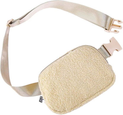 Plush Waist Bag Sports Chest Bag Messenger Bag Outdoor Sports Bag For Men And Women Winter