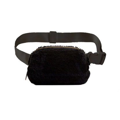 Plush Waist Bag Sports Chest Bag Messenger Bag Outdoor Sports Bag For Men And Women Winter