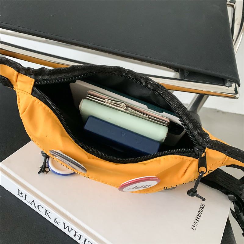 Chest Bag Men's And Women's Japanese Ins Sports Student Shoulder Bag Casual Boy's Waist Bag Oblique Cross Summer Mobile Phone Bag