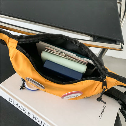Chest Bag Men's And Women's Japanese Ins Sports Student Shoulder Bag Casual Boy's Waist Bag Oblique Cross Summer Mobile Phone Bag