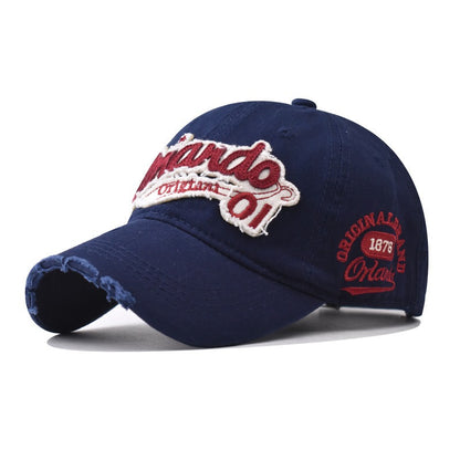 Large letter embroidered baseball cap for men and women in spring, summer and autumn simple and versatile sun visor cap