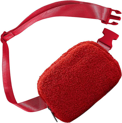 Plush Waist Bag Sports Chest Bag Messenger Bag Outdoor Sports Bag For Men And Women Winter