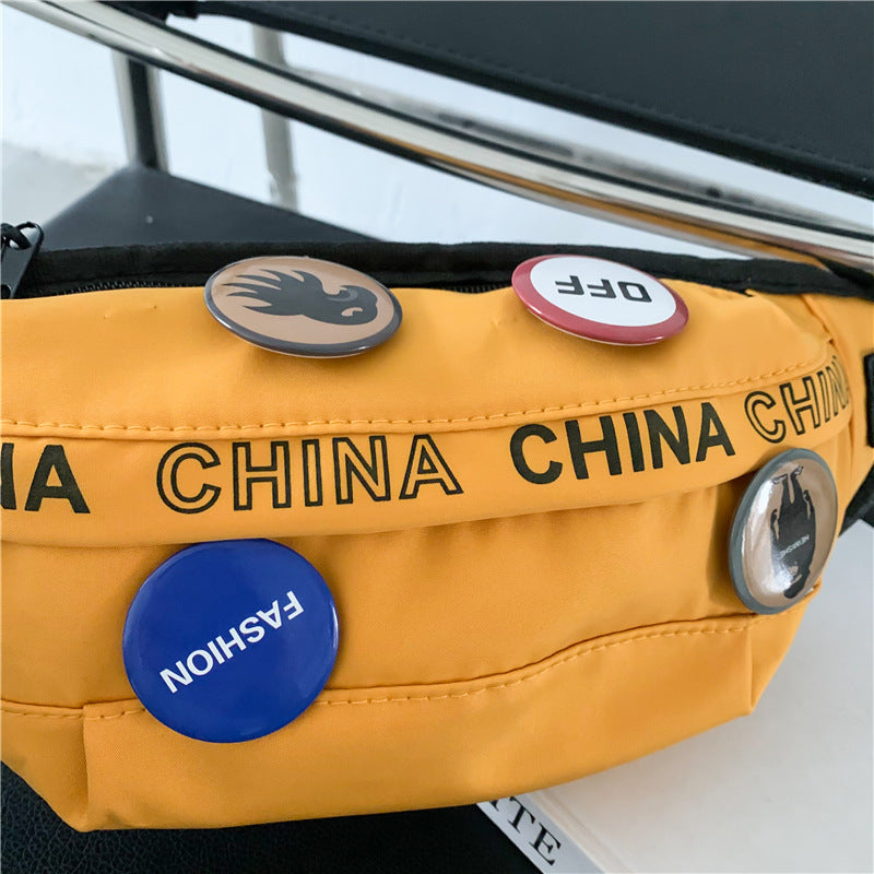 Chest Bag Men's And Women's Japanese Ins Sports Student Shoulder Bag Casual Boy's Waist Bag Oblique Cross Summer Mobile Phone Bag