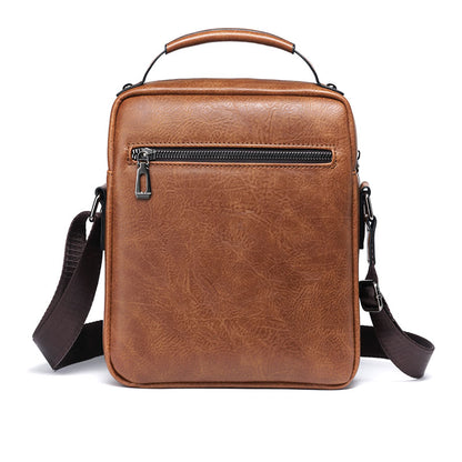Casual Men Shoulder Bag Vintage Crossbody Bags High Quality Male Bag PU Leather Handbag Capacity Men Messenger Bags Tote Bag