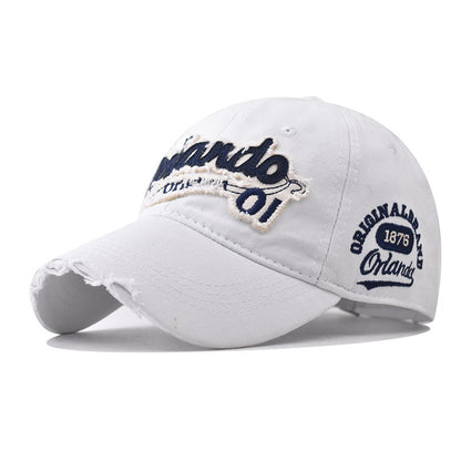 Large letter embroidered baseball cap for men and women in spring, summer and autumn simple and versatile sun visor cap