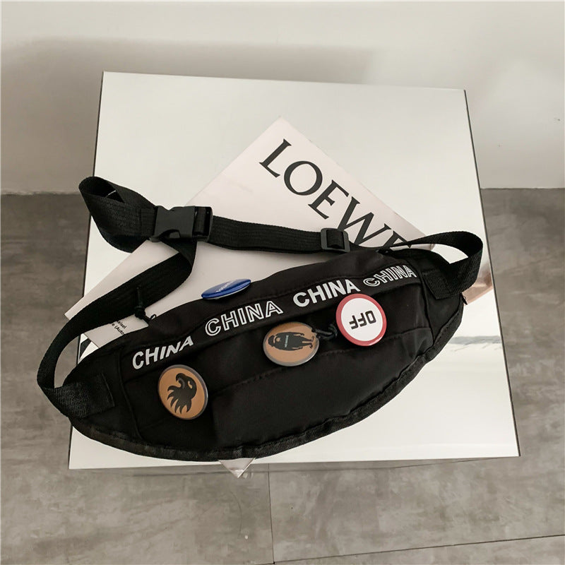 Chest Bag Men's And Women's Japanese Ins Sports Student Shoulder Bag Casual Boy's Waist Bag Oblique Cross Summer Mobile Phone Bag