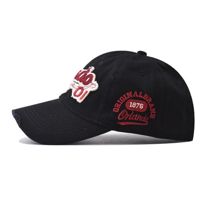 Large letter embroidered baseball cap for men and women in spring, summer and autumn simple and versatile sun visor cap