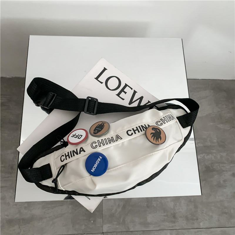 Chest Bag Men's And Women's Japanese Ins Sports Student Shoulder Bag Casual Boy's Waist Bag Oblique Cross Summer Mobile Phone Bag