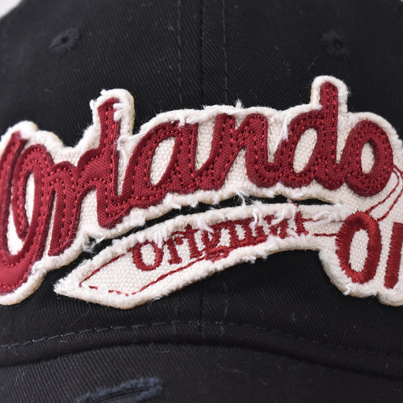 Large letter embroidered baseball cap for men and women in spring, summer and autumn simple and versatile sun visor cap